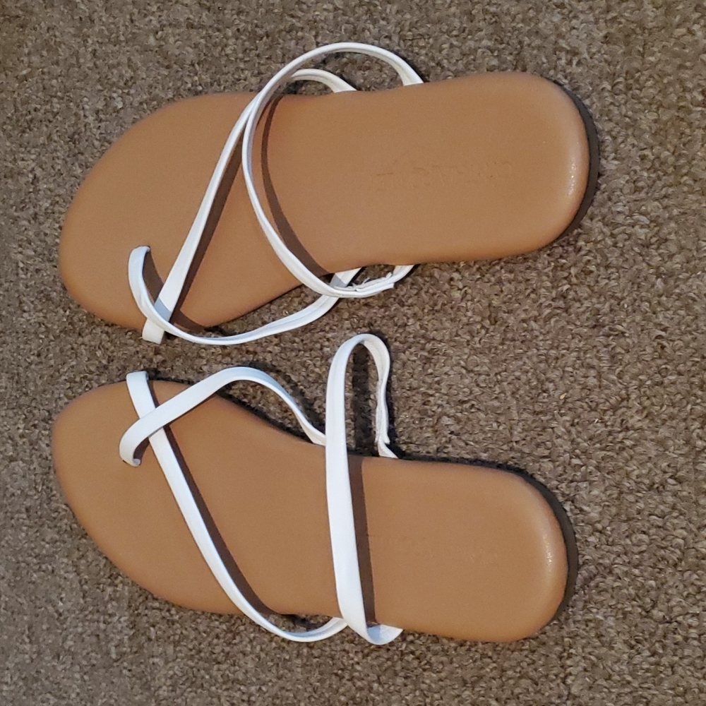 White sandals